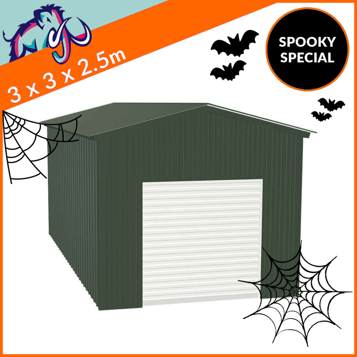 SPOOKY SPECIAL - Small Utility Steel Building - Apex – 3 x 3 x 2.5