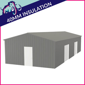 Workshop 3 Bay 10 Degree Apex Gable Access 6 x 12 x 2.5m