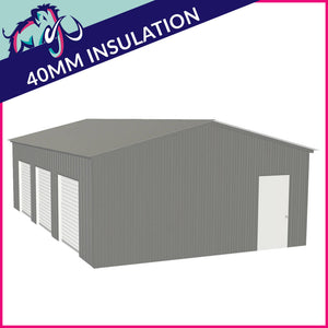 Triple Steel Garage – 6 x 12 x 2.5m– 3 Roller/1 PA