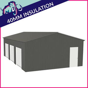 Triple Steel Garage – 6 x 9 x 2.5m– 3 Roller/1 PA