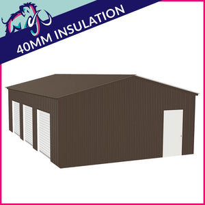 Triple Steel Garage – 6 x 12 x 2.5m– 3 Roller/1 PA