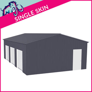 Triple Steel Garage – 6 x 12 x 2.5m– 3 Roller/1 PA