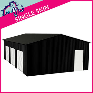 Triple Steel Garage – 6 x 9 x 2.5m– 3 Roller/1 PA