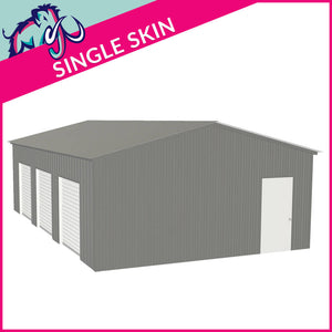 Triple Steel Garage – 6 x 12 x 2.5m– 3 Roller/1 PA