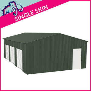 Triple Steel Garage – 6 x 9 x 2.5m– 3 Roller/1 PA