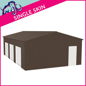 Triple Steel Garage – 6 x 9 x 2.5m– 3 Roller/1 PA