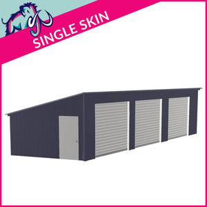 Triple Steel Garage – 6 x 12 x 2.5m– 3 Roller/1 PA