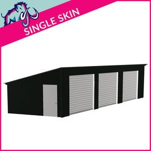 Triple Steel Garage – 6 x 12 x 2.5m– 3 Roller/1 PA