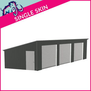 Triple Steel Garage – 6 x 9 x 2.5m– 3 Roller/1 PA