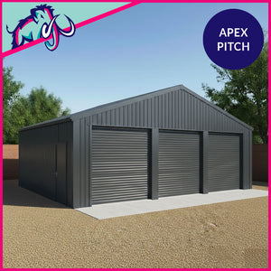 Steel Triple Apex Pitch Garage