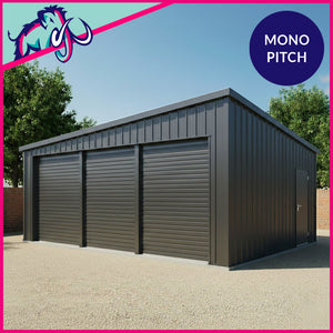 Steel Triple Mono Pitch Garage