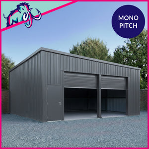 Steel Workshop Mono Pitch - 6m width
