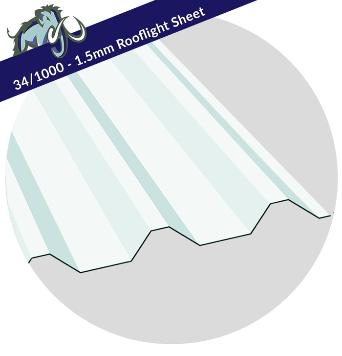 34/1000 - Translucent 1.5mm thickness - Rooflight Sheet