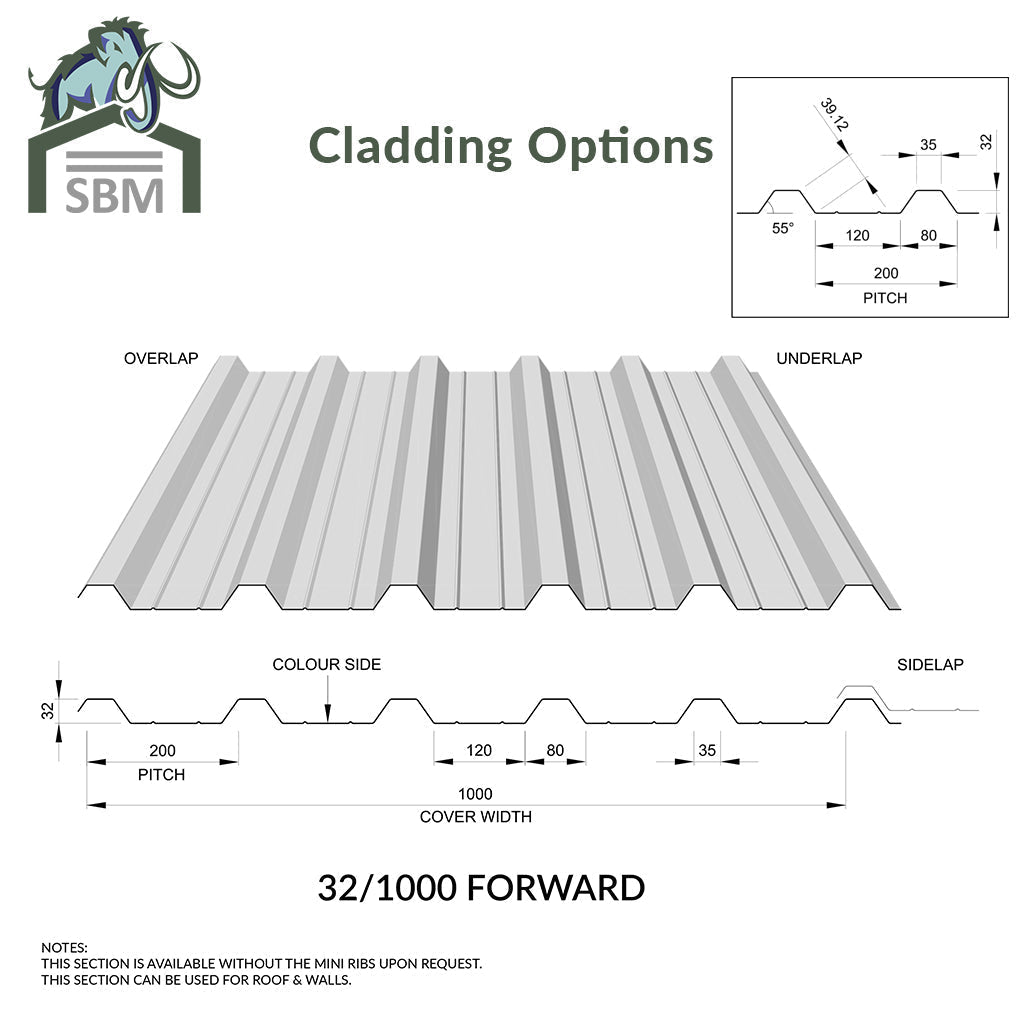 34/1000 - 0.7mm Polyester Coated Wall Sheet – steelbuildmasters.co.uk