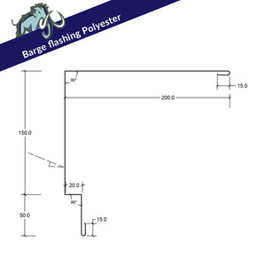 Barge Flashing - Polyester - 3m Length
