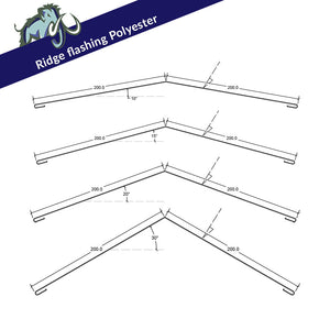 Ridge Flashing - Polyester - 200mm x 200mm x 3m