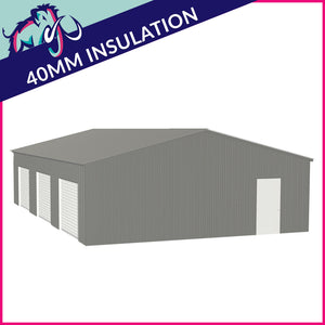 Triple Steel Garage – 8 x 12 x 2.5m– 3 Roller/1 PA