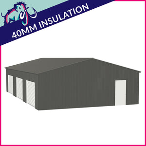 Triple Steel Garage – 8 x 12 x 2.5m– 3 Roller/1 PA