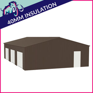 Triple Steel Garage – 8 x 12 x 2.5m– 3 Roller/1 PA